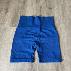 Women's Blue High-Waisted Shorts